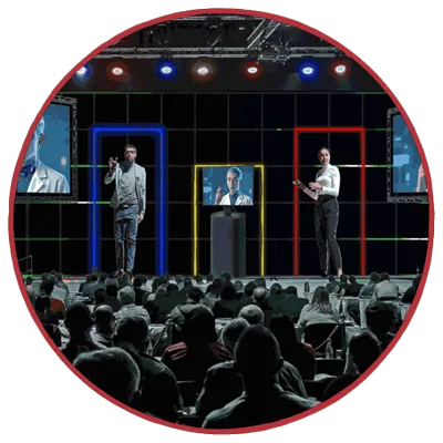 Stage with LED lighting
